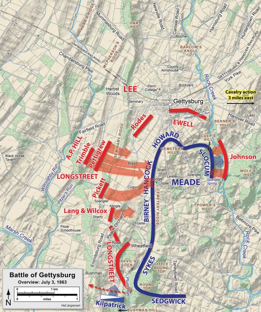 Mapa-del-tercer-día-de-la-batalla-de-Gettysiburg