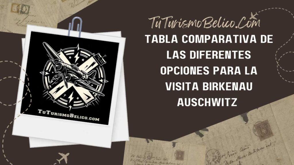 Tabla comparativa de las diferentes opciones para la visita Birkenau Auschwitz 