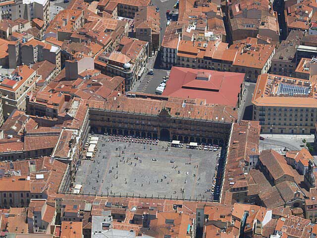 Plaza Mayor de Salamanca vista aérea