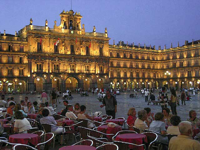 Plaza Mayor de Salamanca de noche